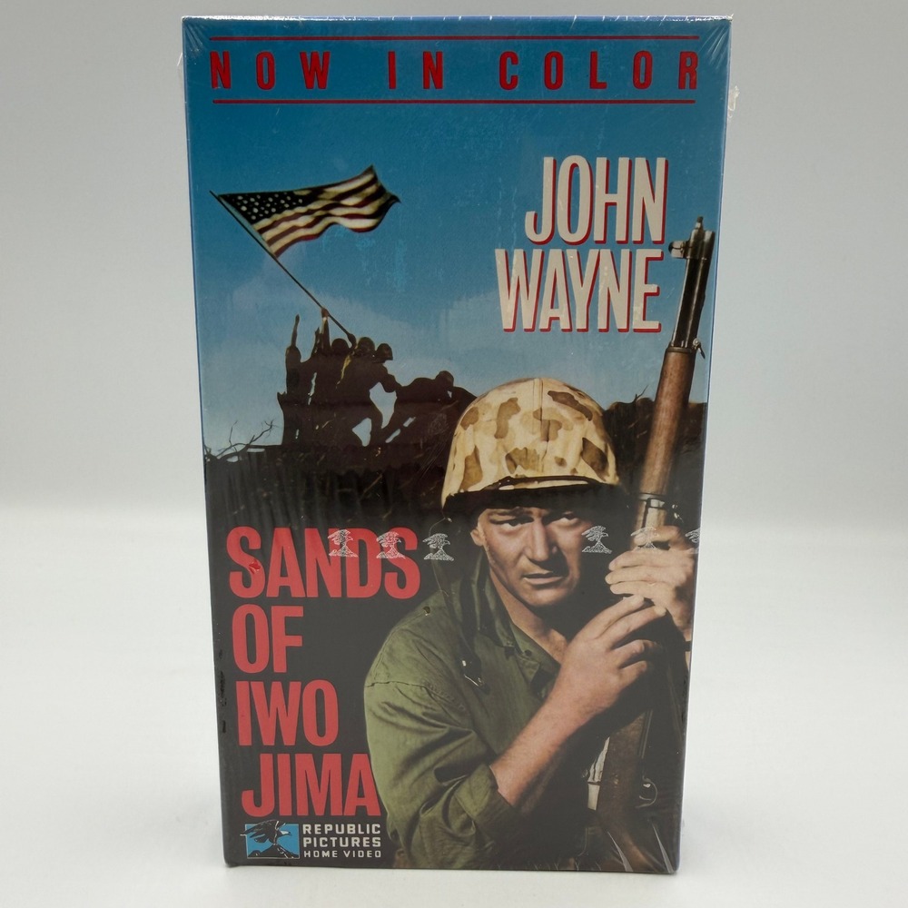 Sands of Iwo Jima VHS John Wayne Republic Pictures Color Sealed WWII Movie